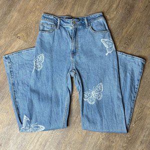 Ultra High Rise Medium Wash Hollister Butterfly Jeans